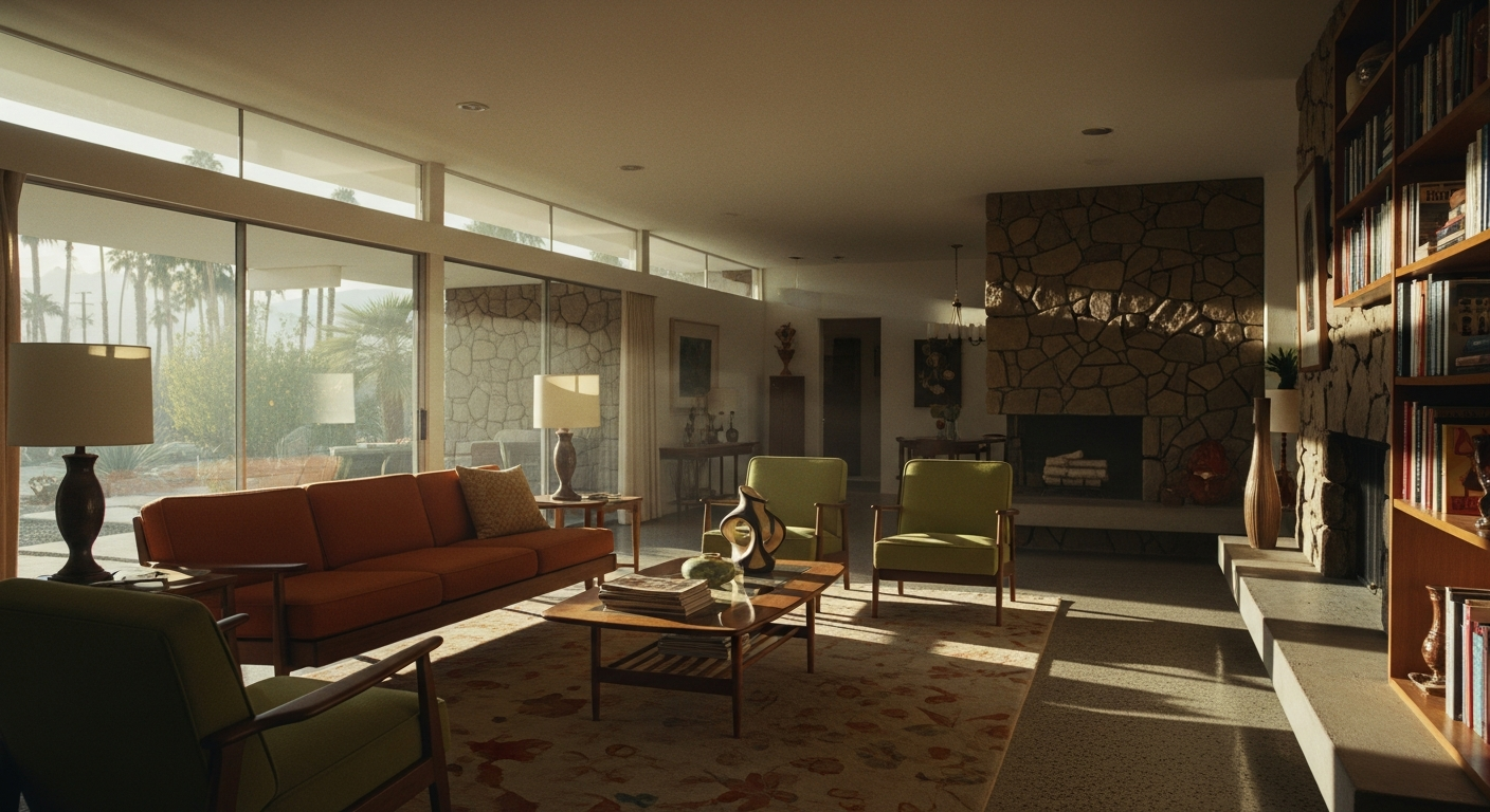 Mid-century modern living room